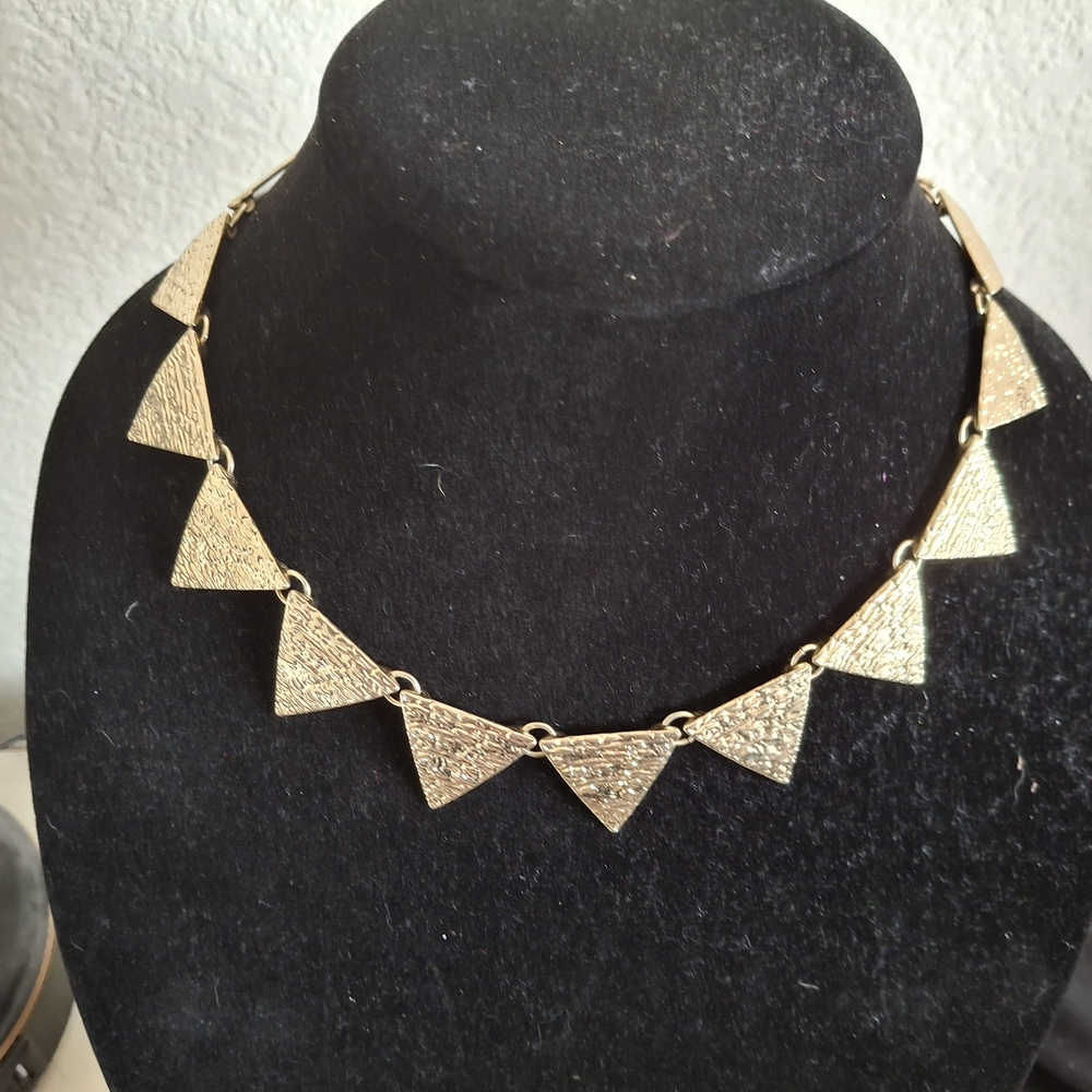 Gold Statement Triangle Necklace